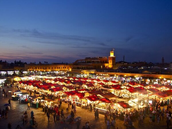 marrakech city by night